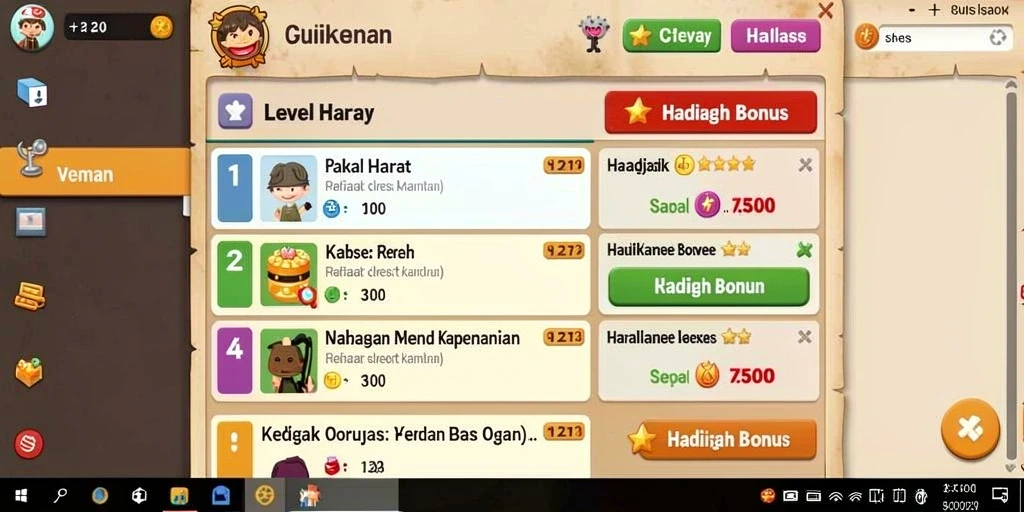Misi seru yang menantang setiap pemain.